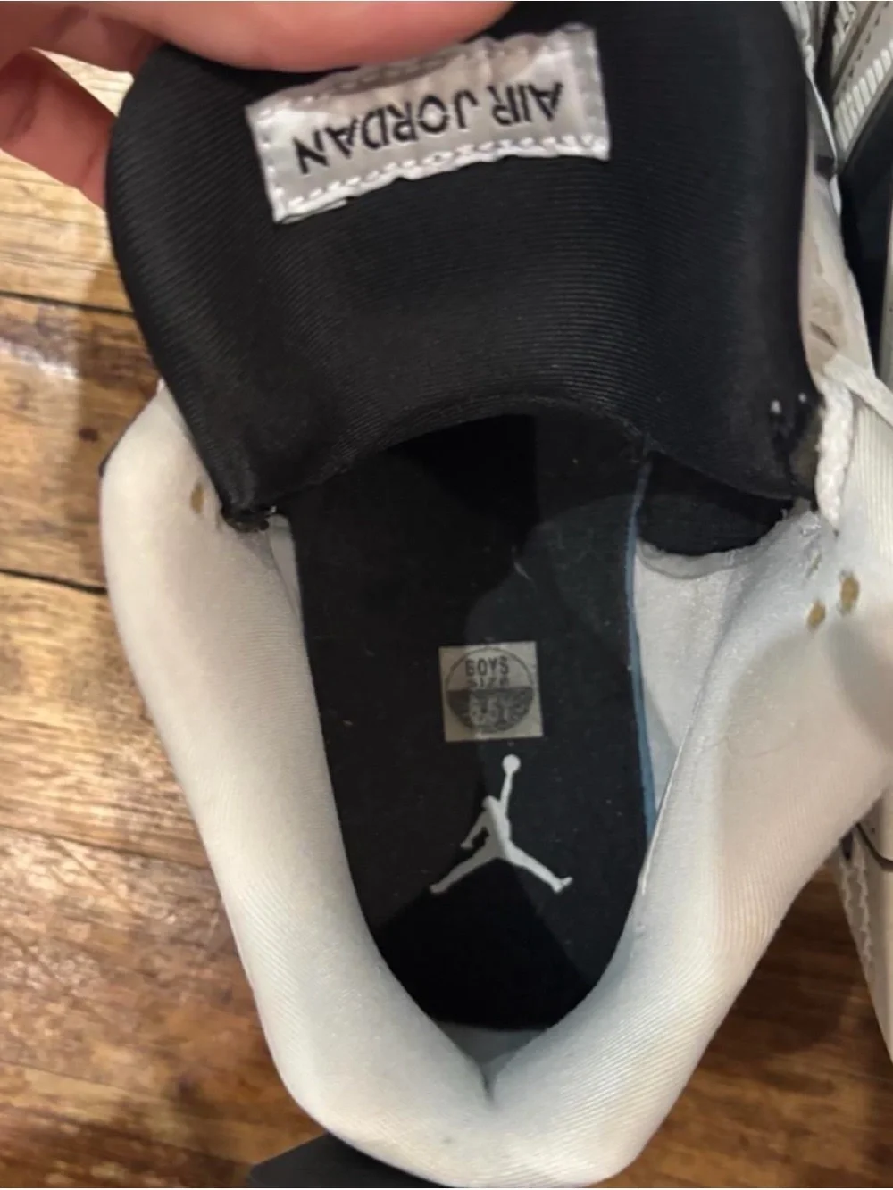 Jordan White and Gray Retro Basketball Sneakers
